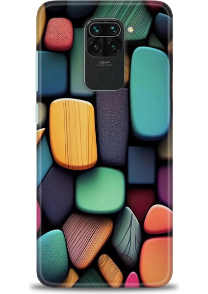 Xiaomi Redmi Note 9 Kılıf Hd Baskılı Kılıf - Renkli Taşlar