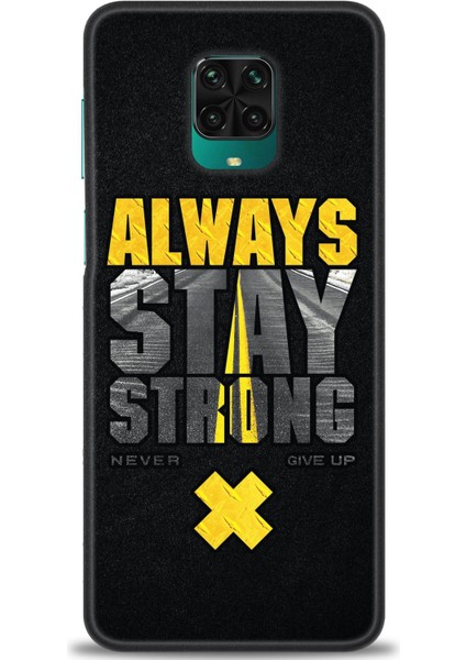 Xiaomi Redmi Note 9 Pro Kılıf Hd Baskılı Kılıf - Stay Strong