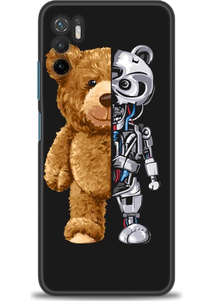 Xiaomi Poco M3 Pro Kılıf Hd Baskılı Kılıf - Ayı ve Iskeleti