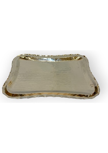 Dövme Bakır Kahve Tepsisi