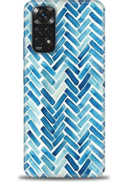 Xiaomi Redmi Note 12 4g Kılıf Hd Baskılı Kılıf - Mavi Çizgiler