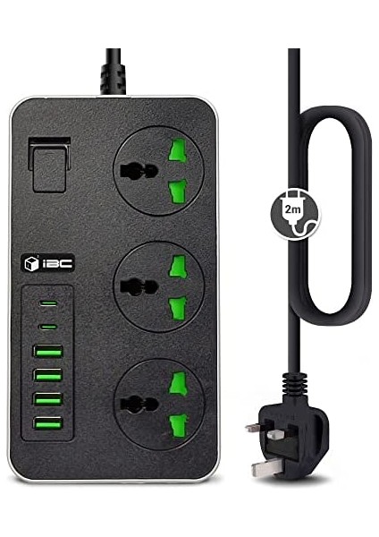 TB-T09 3'lü Power Socket 2pd+4usb