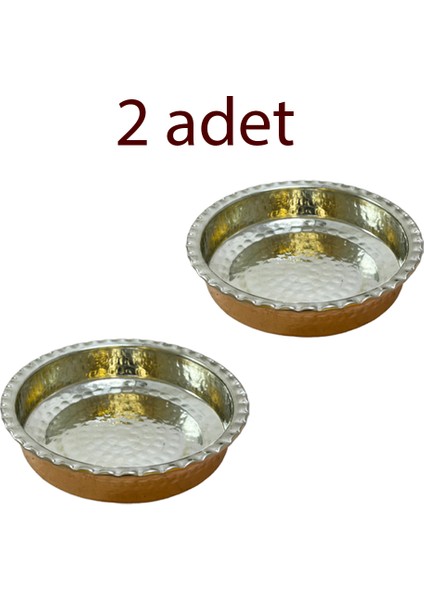 Çirtikli Bakır Kahvaltılık ve Çerezlik 2’li Set