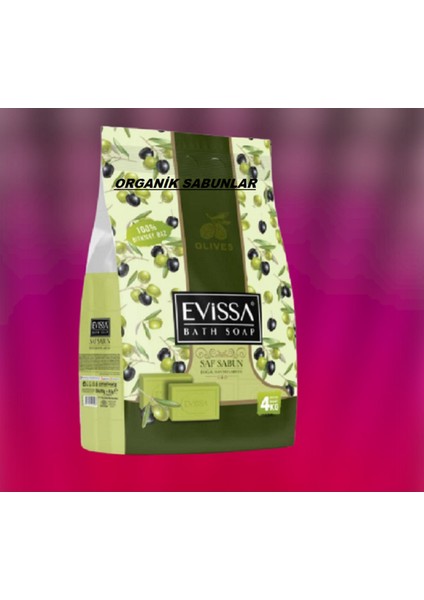 Organik Sabunlar Evissa Doğal Zeytinyağı Banyo Sabunu Yeşil 20 Kalıp fiyatları