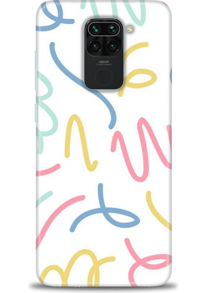Xiaomi Redmi Note 9 Kılıf Hd Baskılı Kılıf - Renkli Çizgiler