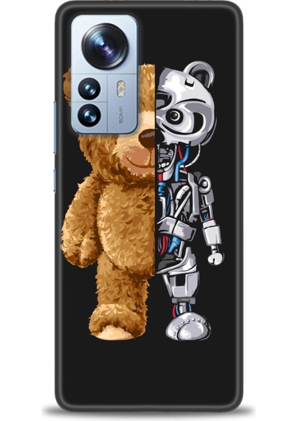 Xiaomi Mi 12 Pro Kılıf Hd Baskılı Kılıf - Ayı ve Iskeleti