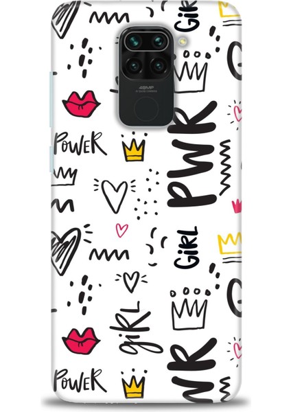 Xiaomi Redmi Note 9 Kılıf Hd Baskılı Kılıf - Power Girl