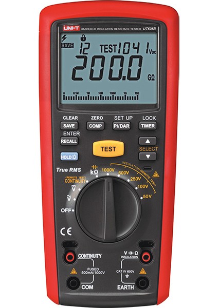 UT505B El Tipi Izolasyon Meğeri - Izolasyon Dirençi Ölçer