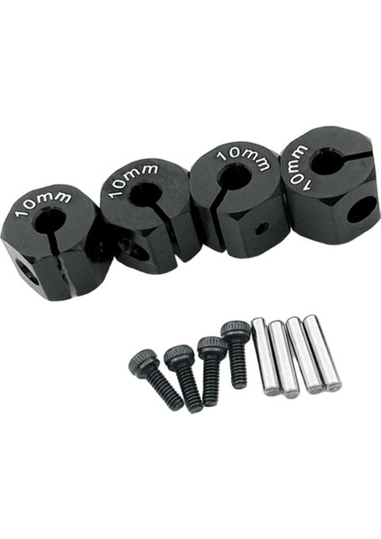 SCX10 Aksesuarları Için 4x 1:10 Ölçekli Altıgen Tekerlek 10MM (Yurt Dışından)