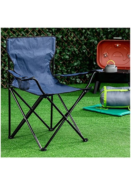 Katlanır Sandalye Tabure Kamp Sandalyesi Katlanır Plaj Sandalyesi Camping Chair Lacivert