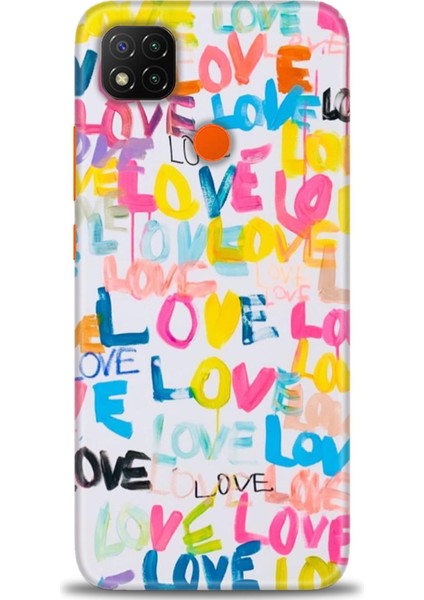 Xiaomi Redmi 9c Kılıf Hd Baskılı Kılıf - Renkli Love