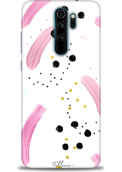 Xiaomi Redmi Note 8 Pro Kılıf Hd Baskılı Kılıf - Pembe ve Benekler