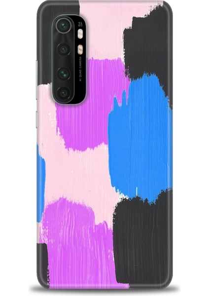 Xiaomi Mi Note 10 Lite Kılıf Hd Baskılı Kılıf - Mor Siyah