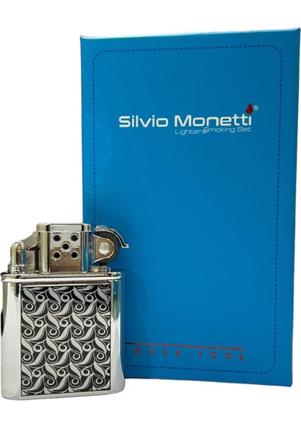 Gümüş Siyah Işlemeli Gazlı Metal Çakmak 109463 fiyatları