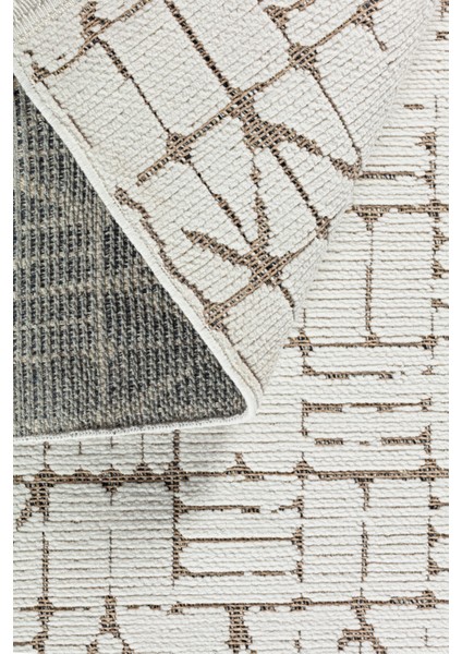 Garden 8204 Beyaz Yıkanabilir Kesme Yolluk Koridor Halısı Kaymaz Çocuk Odası Halı Kilim fırsatları