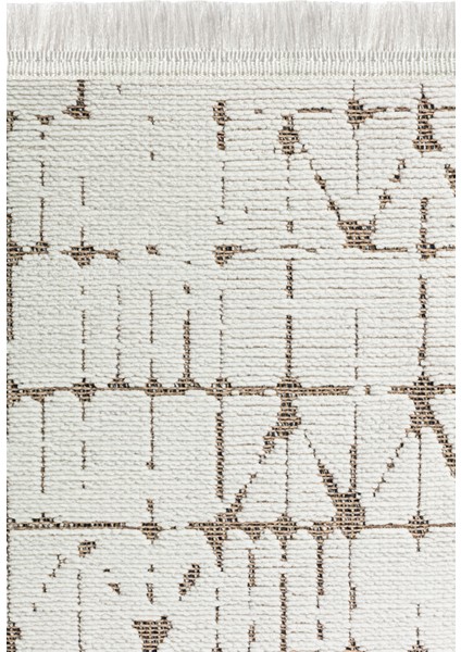 Garden 8204 Beyaz Yıkanabilir Kesme Yolluk Koridor Halısı Kaymaz Çocuk Odası Halı Kilim indirimleri