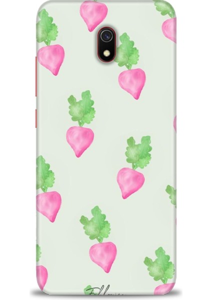 Xiaomi Redmi 8A Kılıf Hd Baskılı Kılıf - Pembe Havuçlar