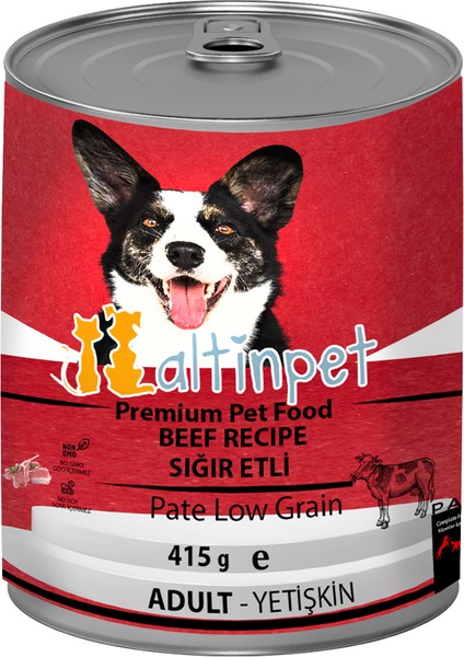 Sığır Etli Yaş Yetişkin Köpek Maması 415Gr x 6 Adet