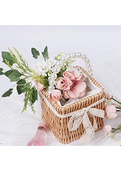 Kadınlar Için Hasır Çanta Plaj Çanta Çanta Rattan Çanta Inci Hasır Tote (Yurt Dışından) modelleri