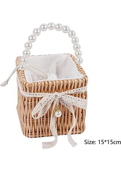 Kadınlar Için Hasır Çanta Plaj Çanta Çanta Rattan Çanta Inci Hasır Tote (Yurt Dışından) fırsatları