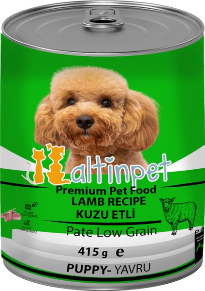 Kuzu Etli Yaş Yavru Köpek Maması 415Gr x 12 Adet