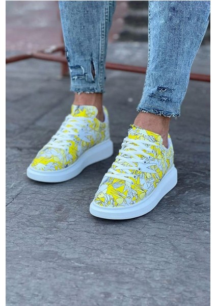 WG501 Sarı Cok Boyalı Erkek Casual Ayakkabı