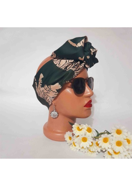 Afrika Modeli Telli Bandana Saç Aksesuarı Kadın Kumaş Toka fırsatları