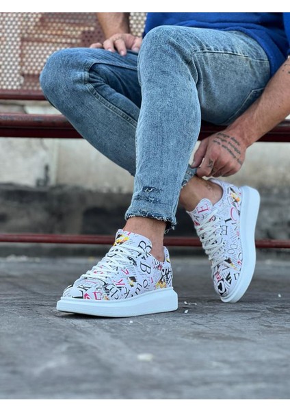 WG501 Dergi Desenli Boyalı Erkek Casual Ayakkabı fiyatları
