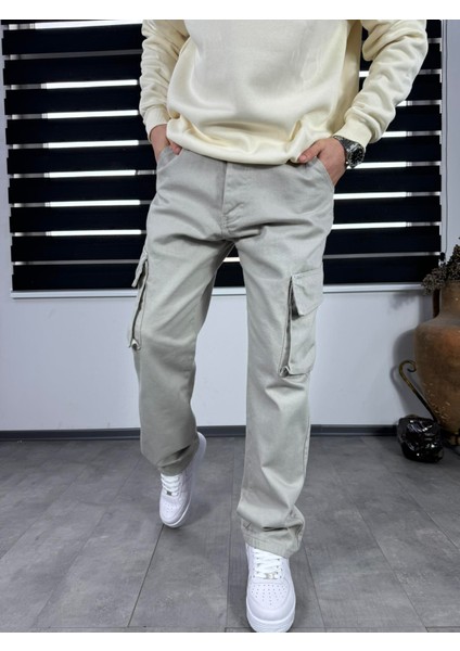 Baggy Kargo Pantolon Gri