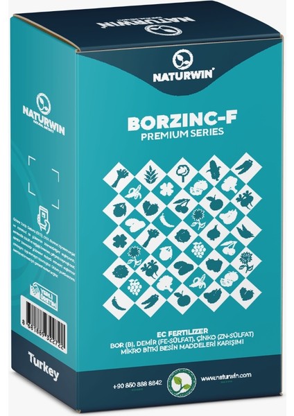 Borzinc F (%6 Bor %11 Çinko %2 Demir) Toz Gübre 1 kg