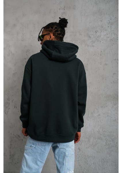 Oversize Kapüşonlu Sweatshirt Siyah modelleri
