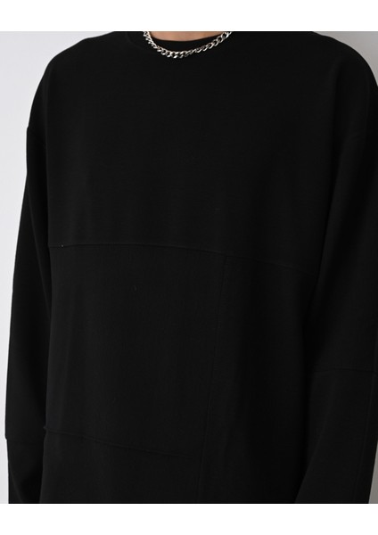 Desenli Basic Sweat Siyah fırsatları
