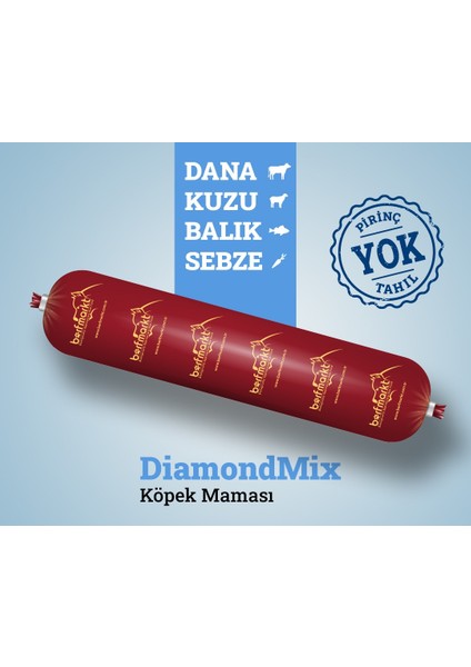 Kırmızı Etli Tahılsız Köpek Barf Maması 3 kg 250 gr