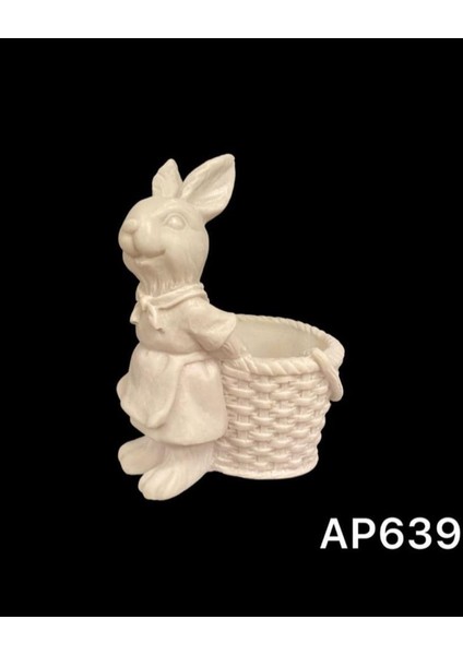 Polyester Sepetli Tavşan 17X13CM AP0639