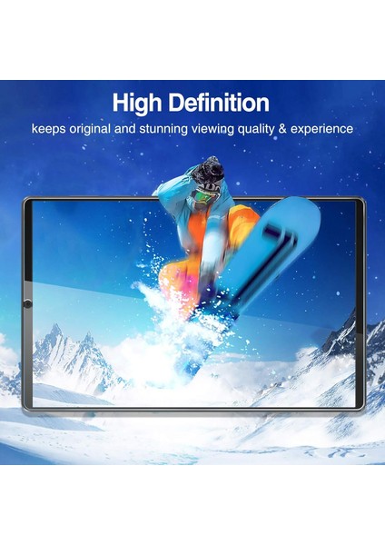 MTK Moveteck Lenovo M10 Fhd Plus 10.3 Inç TB-X606F - X606X Uyumlu Ekran Koruyucu Şeffaf Cam Nano Esnek Kırılmaz Ekran Camı Tam Kaplama Tablet Ekran Koruyucu Cam