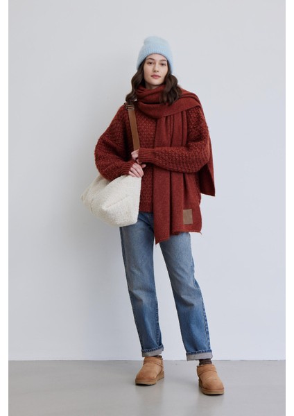 Cozy Yumuşak Dokulu Atkı Kiremit modelleri