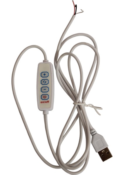 100 cm 2 Amper Çift Renk Açık Uçlu Dim Edilebilir USB Kablo On/off Switch'li Dimmer'li USB Erkek Kablo fiyatları