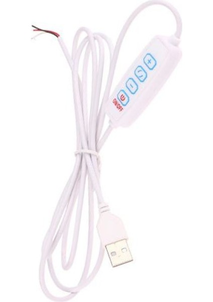 100 cm 2 Amper Çift Renk Açık Uçlu Dim Edilebilir USB Kablo On/off Switch'li Dimmer'li USB Erkek Kablo fırsatları