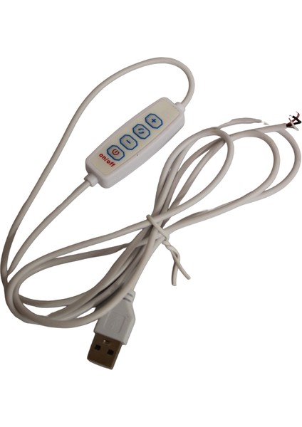 100 cm 2 Amper Çift Renk Açık Uçlu Dim Edilebilir USB Kablo On/off Switch'li Dimmer'li USB Erkek Kablo indirimleri