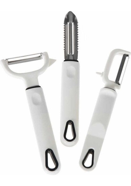 Paslanmaz Çelik Bıçaklı Meyve Sebze Oyucu-Soyacak 3 Lü Set