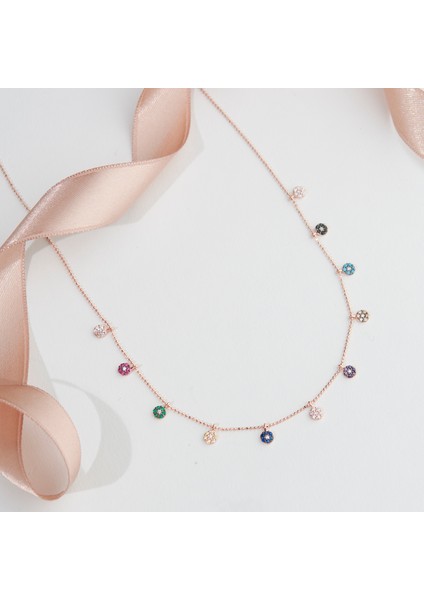 925 Ayar Rose Kaplama Gümüş Şans Kolyesi fiyatları