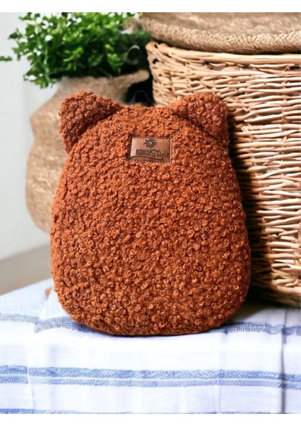Kiremit Rengi Teddy Küçük Boy Kreş Çantası
