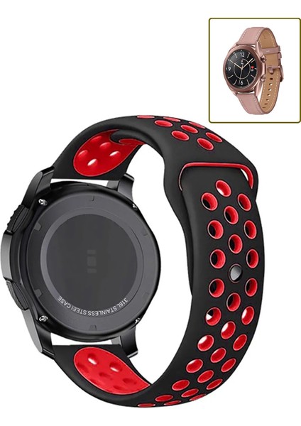 Samsung Galaxy Watch 3 41MM Akıllı Saat Uyumlu Kordon Yumuşak Dokulu Delikli Desenli Silikon Kayış