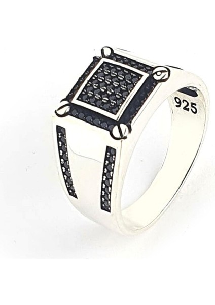 Oniks Taşlı 925AYAR Gümüş Tasarım Erkek Yüzük