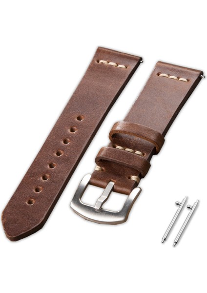 Hakiki Deri Kordon 20MM 22MM 24MM Fossil Diesel Lacoste Casio Armani Tissot Nacar Klasik Saat Kordonu Deri Kayış Kahverengi