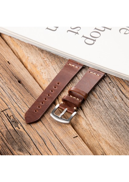 Hakiki Deri Kordon 20MM 22MM 24MM Fossil Diesel Lacoste Casio Armani Tissot Nacar Klasik Saat Kordonu Deri Kayış Kahverengi