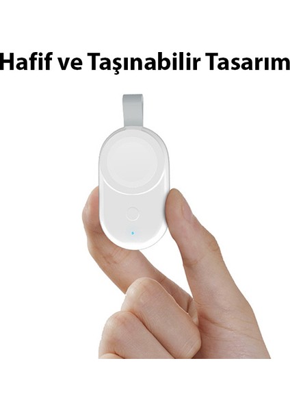 Apple Watch Için Type-C Wireless Manyetik Şarj Cihazı - Mini Powerbank 1100MAH