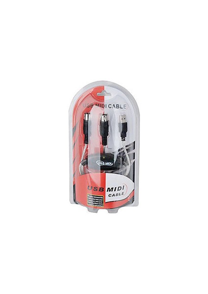 USB Midi Kablo USB 2 x 5 Pin Midi Kablo 5 Pin Midi Kablo USB Çevirici