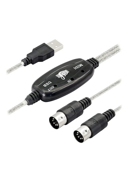 USB Midi Kablo USB 2 x 5 Pin Midi Kablo 5 Pin Midi Kablo USB Çevirici