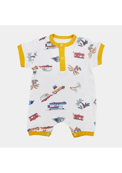 Tiffany Baby Caravan Theme Yarım Kol Kısa Bebek Tulumu 12026